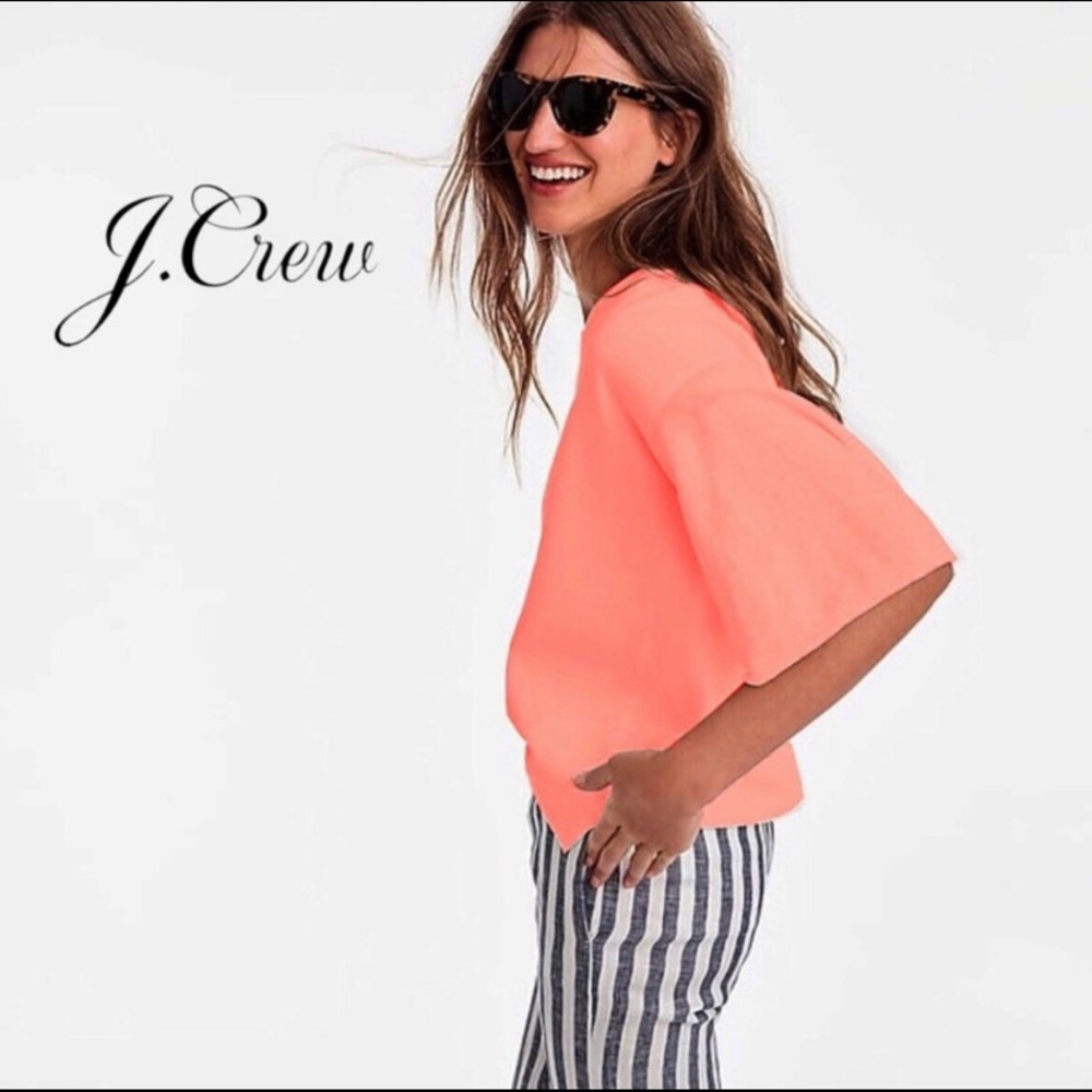 J. Crew ‘Papaya’ Bell Sleeve Sweater
